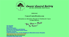 Desktop Screenshot of cancercontrolsociety.org