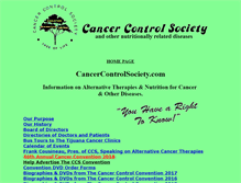 Tablet Screenshot of cancercontrolsociety.org