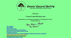 Desktop Screenshot of cancercontrolsociety.com