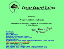 Tablet Screenshot of cancercontrolsociety.com